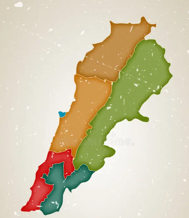 Map of Lebanon